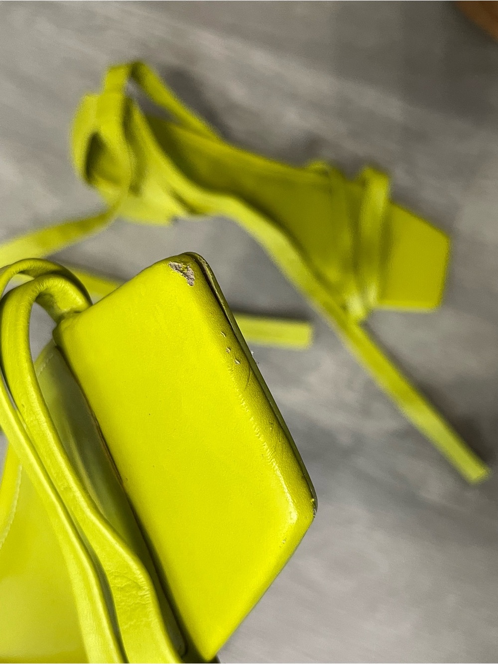 Arezzo Bright Green Strappy Heel Sandals Fairy Festival Vacation Casual Party - Picture 12 of 16